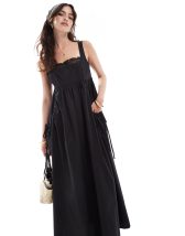 SEQWL Stella zip detail chunky boots in black