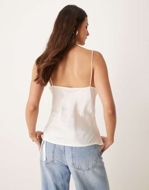 トップス THETOE Maas Lace Camisole Ivory Cream Lace Sheer Camisole