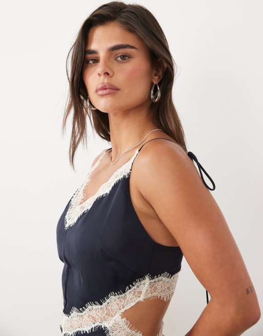 cami for low cut dress Commando Mini Slip Caramel Adjustable straps Women's Summer Halter Backless Sleeveless