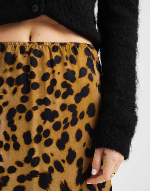 ASOS DESIGN lace trim mini skirt in animal print, 4 of 5