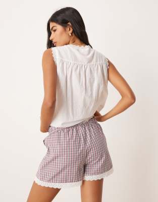 Asos Design Lace Trim Shorts
