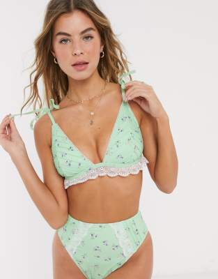 asos green bikini