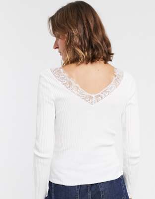 lace trim jumper