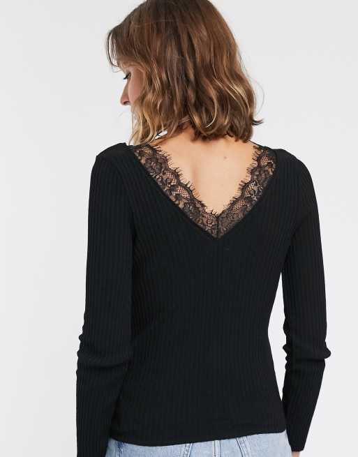 Lace trim clearance jumper