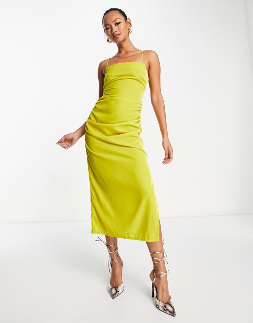 Asos mustard yellow outlet dress