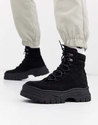 nubuck lace up boots