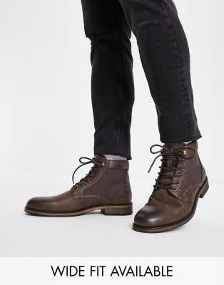 Mens dark brown outlet ankle boots