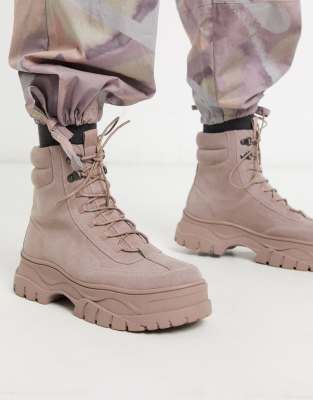 nubuck lace up boots