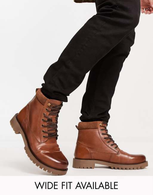 Asos mens leather clearance boots