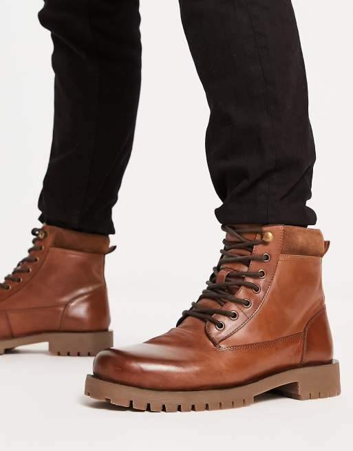 ASOS High Top Sneaker Boots In Tan With Straps