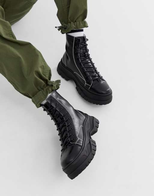 Asos design lace up hot sale boots