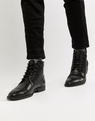 lace up faux leather boots