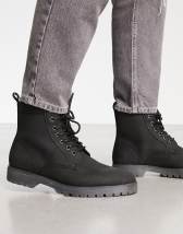 ASOS DESIGN chukka boots in black faux suede | ASOS