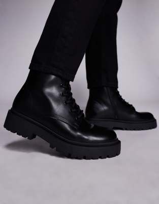  lace up boots  with chunky sole