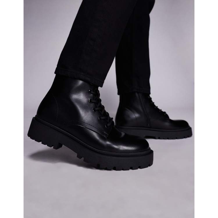 mens black lace up dress boots Thursday Boot Company Men's Black Leather President Lace-Up Size 13