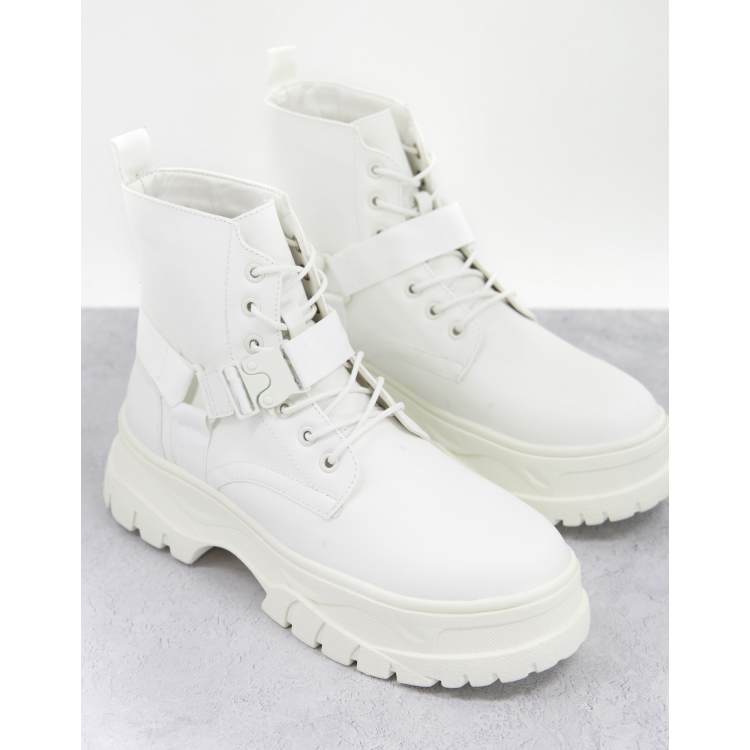 White store booties asos