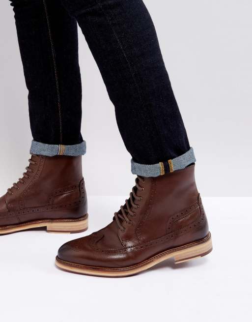 Asos mens brogue clearance boots