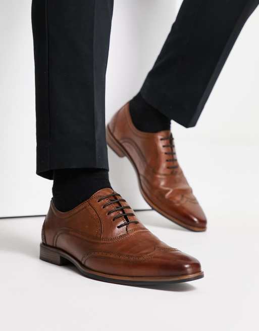 Asos design manic flat brogues online