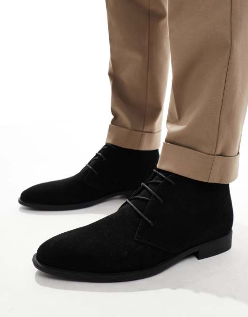 Black dress chukka orders boots