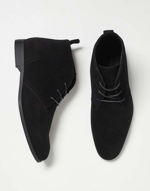 ASOS DESIGN lace up chukka boots in black, 3 of 4