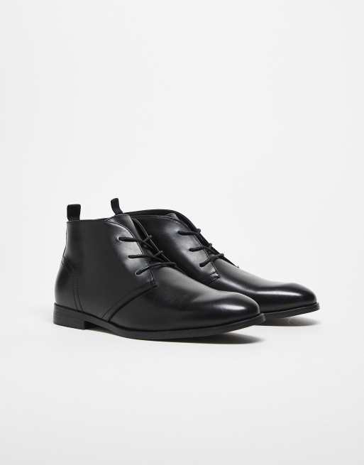 ASOS DESIGN lace up chukka boots in black, 2 of 4