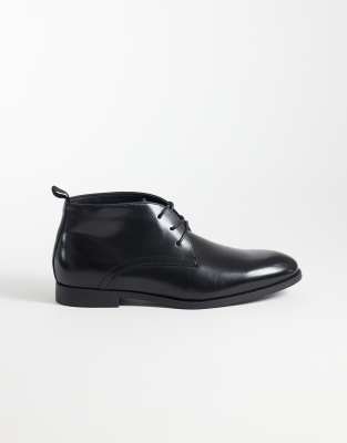 Asos Design Lace Up Chukka Boots In Black