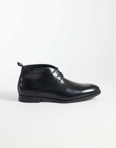 ASOS DESIGN lace up chukka boots in black - view 1