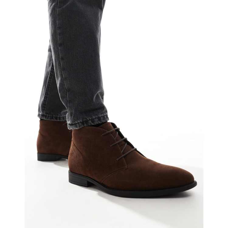 ASOS DESIGN lace up chukka boots in brown ASOS