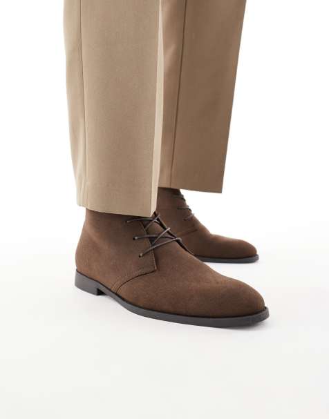 ASOS DESIGN lace up chukka boots in brown - view 1