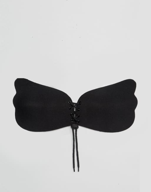 ASOS DESIGN lace up cleavage boost backless stick on bra, 2 of 3