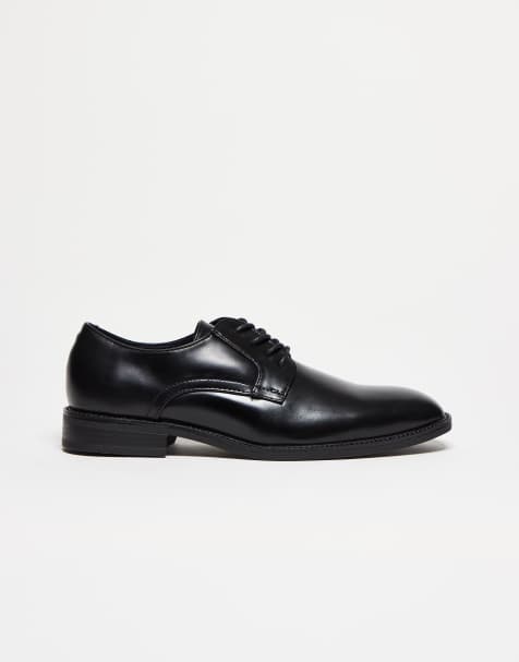 ASOS DESIGN lace up derby dress shoes in black - view 1