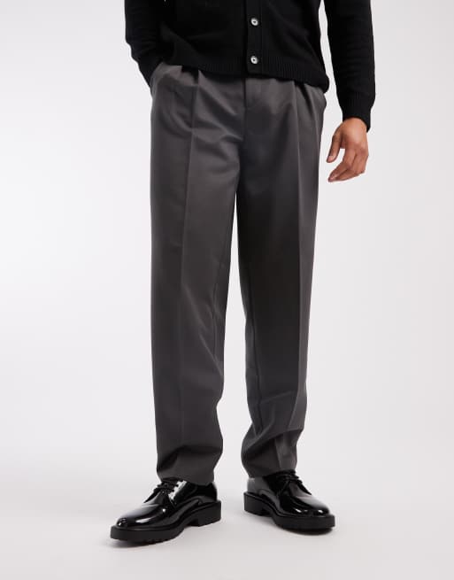 ASOS DESIGN lace up derby shoes in black patent with cleated soles, 2 of 4