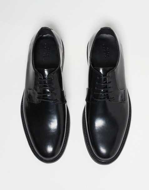ASOS DESIGN lace up derby shoes in black - view 1