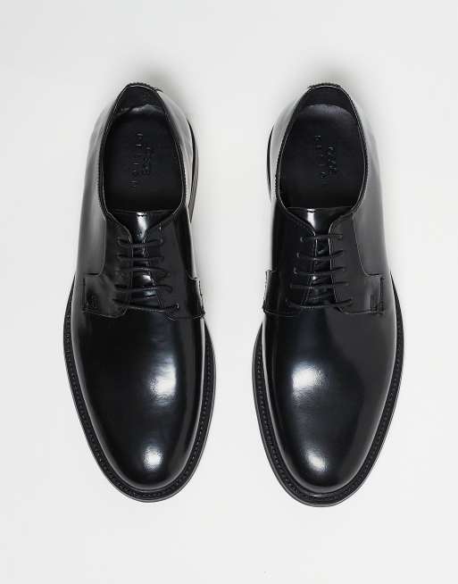 ASOS DESIGN lace up derby shoes in black