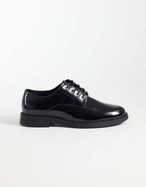 ASOS DESIGN lace up derby shoes in black - view 1