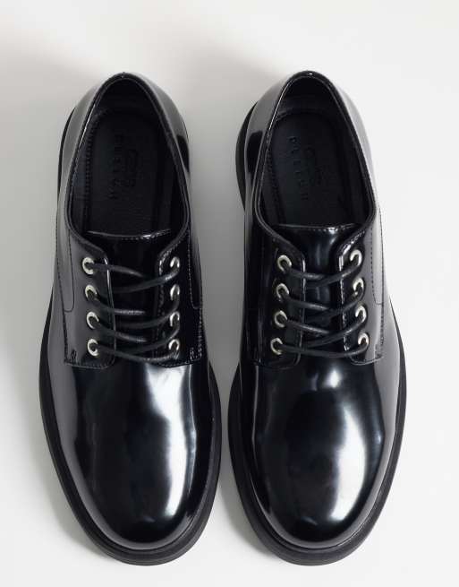 ASOS DESIGN lace up derby shoes in black, 2 of 4