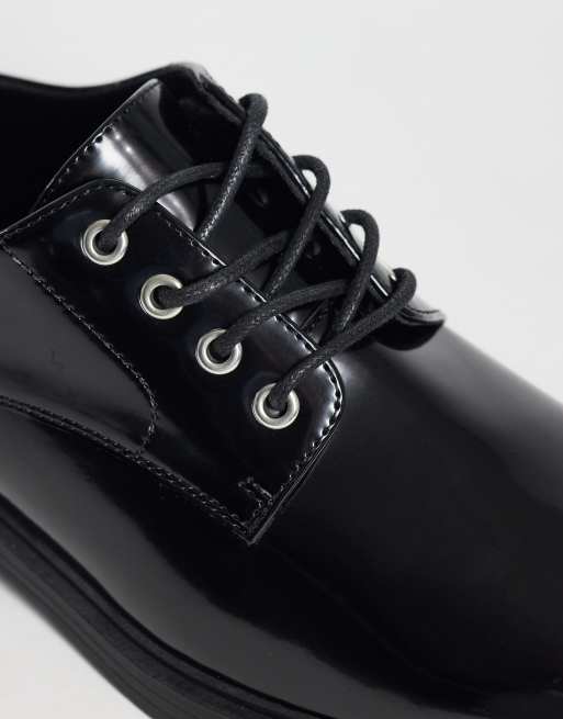 ASOS DESIGN lace up derby shoes in black, 3 of 4