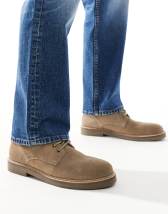 SEQWL lace up boots with contrast laces in brown