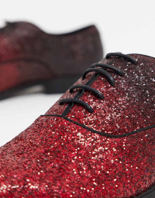 Mens red sparkly store shoes