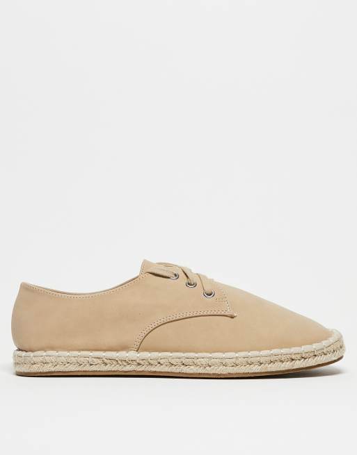 ASOS DESIGN lace up espadrilles in stone, 2 of 4