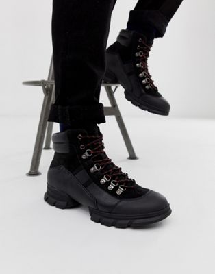 asos design lace up boots
