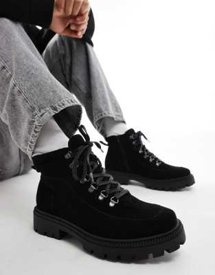 ASOS DESIGN ASOS DESIGN lace up hiker boots in black