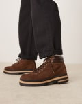 [ASOS DESIGN] ASOS DESIGN lace up hiker boots in brown suede 39 Brown