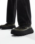 [ASOS DESIGN] ASOS DESIGN lace up hiker boots in khaki with chunky sole-Green 40.5 KHAKI