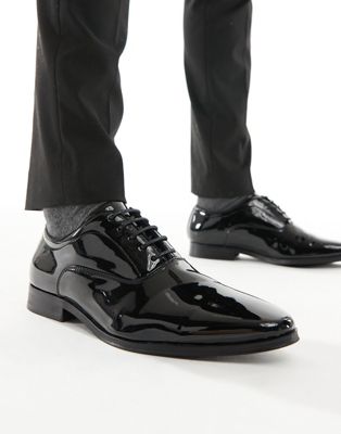 ASOS DESIGN lace up shoes in black- BLACK