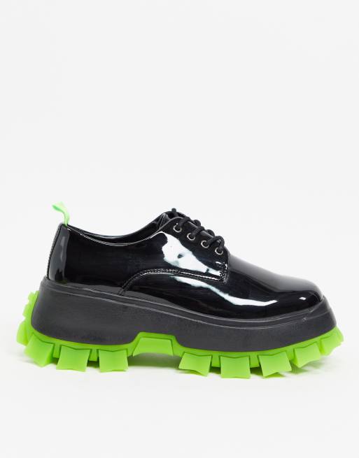 Green store sole shoes