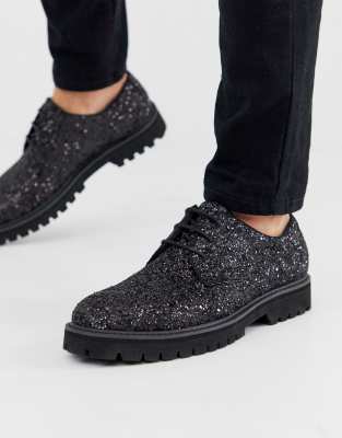 black glitter shoes