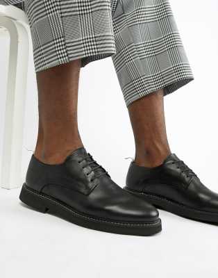 asos black leather shoes