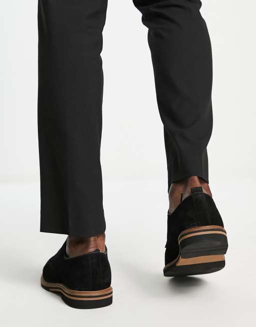 Asos black clearance suede shoes