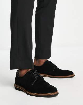 black suede lace ups
